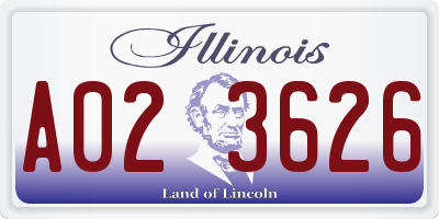 IL license plate A023626