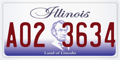 IL license plate A023634