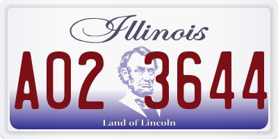 IL license plate A023644