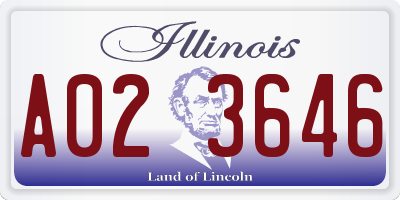 IL license plate A023646