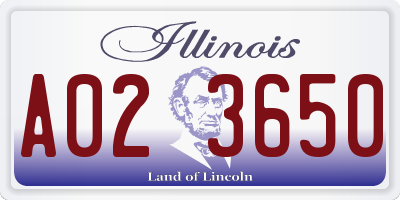 IL license plate A023650