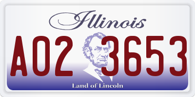 IL license plate A023653