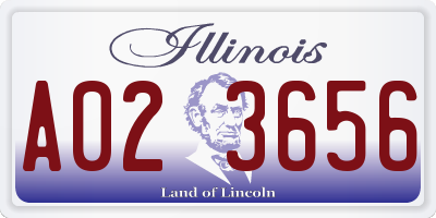 IL license plate A023656