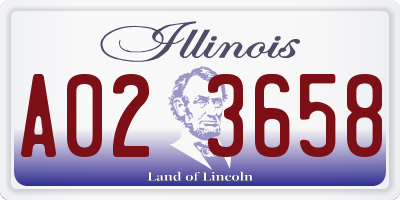 IL license plate A023658