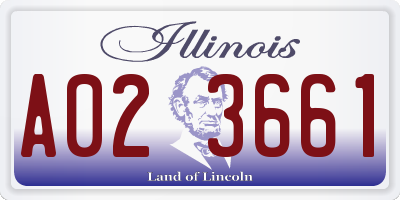IL license plate A023661