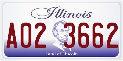 IL license plate A023662