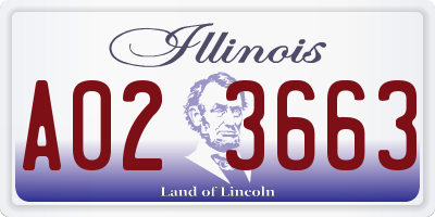 IL license plate A023663