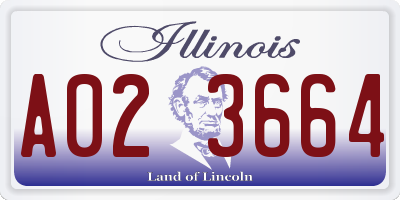 IL license plate A023664