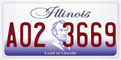 IL license plate A023669