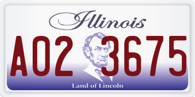 IL license plate A023675