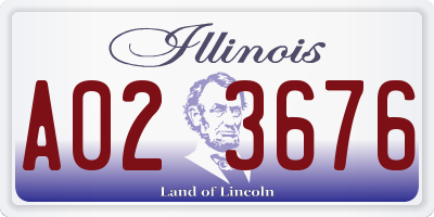 IL license plate A023676