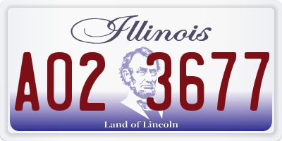 IL license plate A023677
