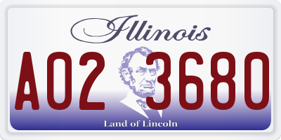 IL license plate A023680