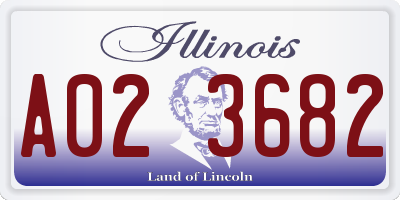 IL license plate A023682