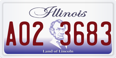 IL license plate A023683
