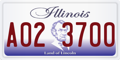 IL license plate A023700