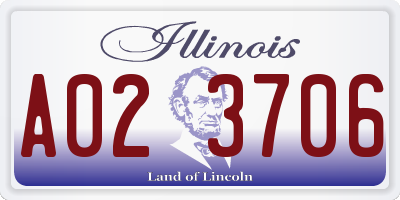 IL license plate A023706