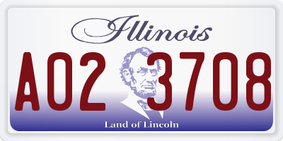 IL license plate A023708