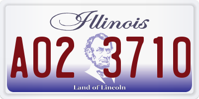 IL license plate A023710