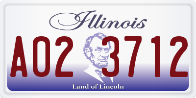 IL license plate A023712