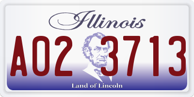 IL license plate A023713