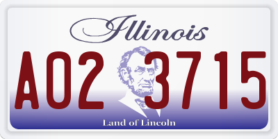 IL license plate A023715