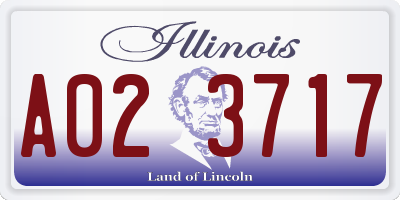 IL license plate A023717
