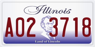 IL license plate A023718