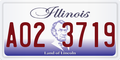 IL license plate A023719