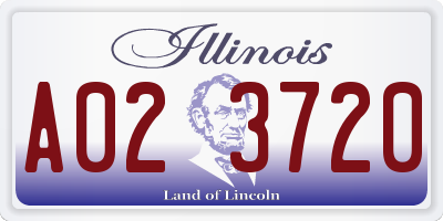 IL license plate A023720