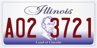 IL license plate A023721