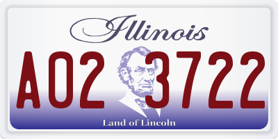 IL license plate A023722