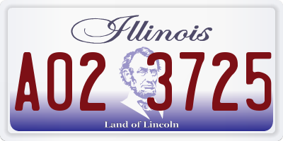 IL license plate A023725