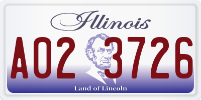 IL license plate A023726