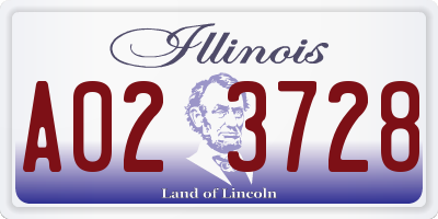 IL license plate A023728
