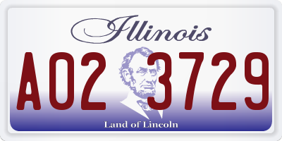 IL license plate A023729