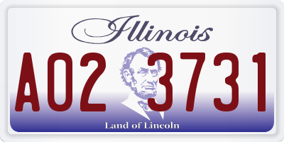 IL license plate A023731