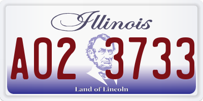 IL license plate A023733