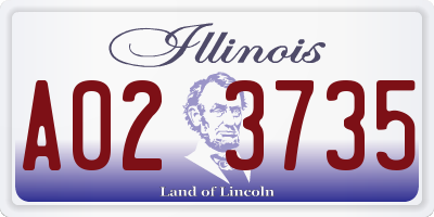 IL license plate A023735