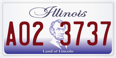 IL license plate A023737