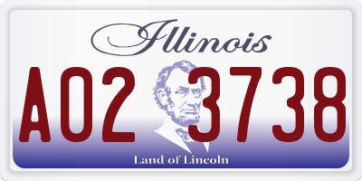IL license plate A023738