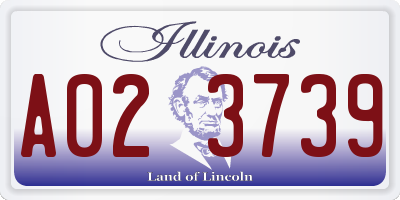 IL license plate A023739