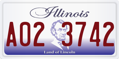 IL license plate A023742