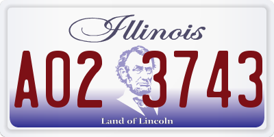 IL license plate A023743