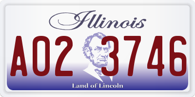 IL license plate A023746
