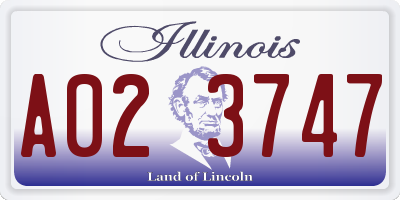 IL license plate A023747