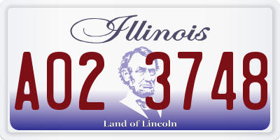 IL license plate A023748