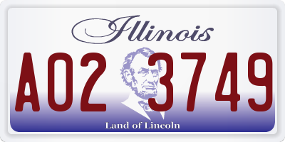 IL license plate A023749