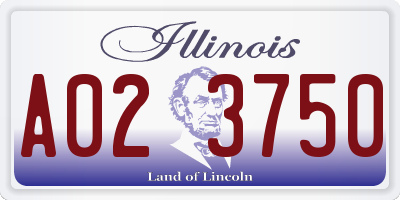 IL license plate A023750