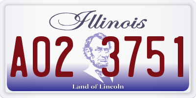 IL license plate A023751